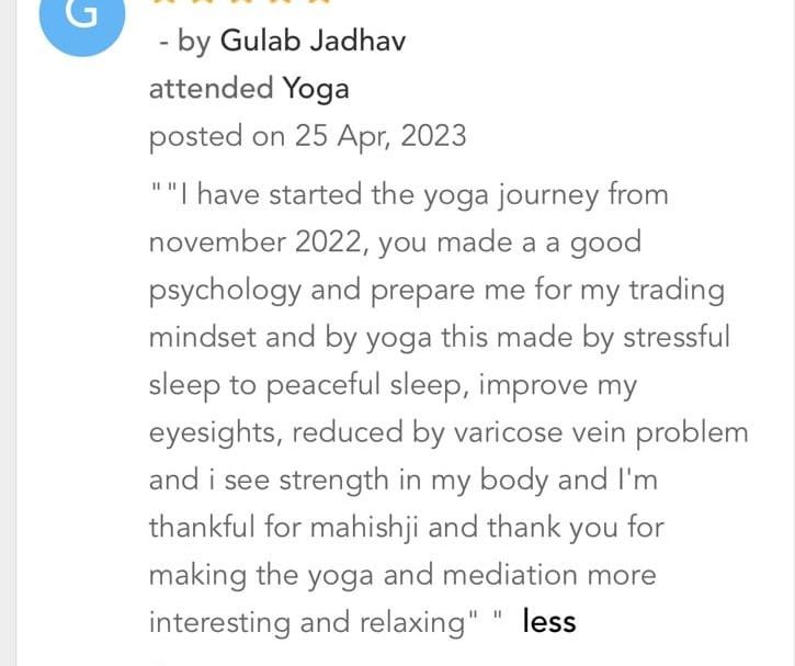 Gulab Jadhav testimonial