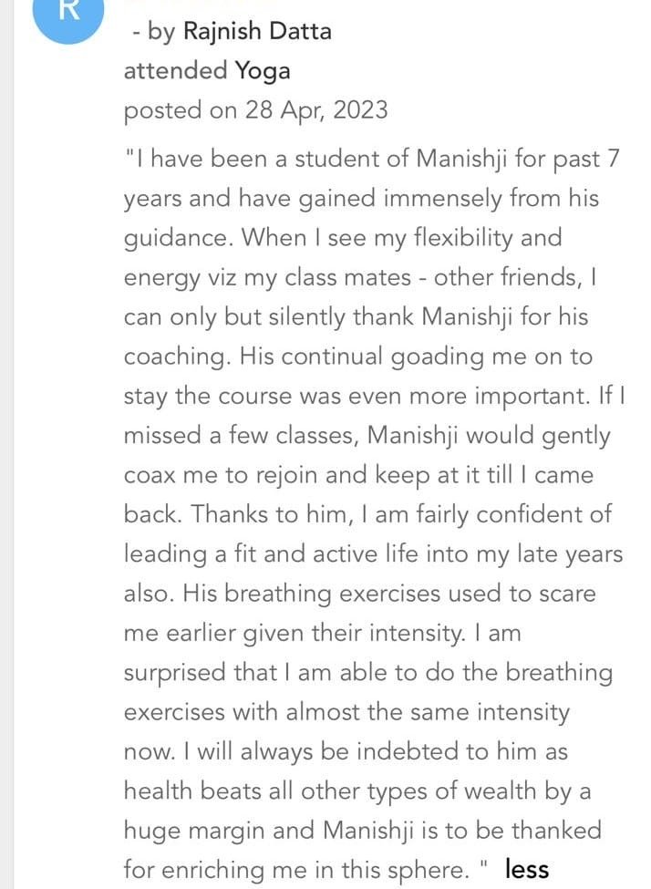 Rajnish Datta testimonial