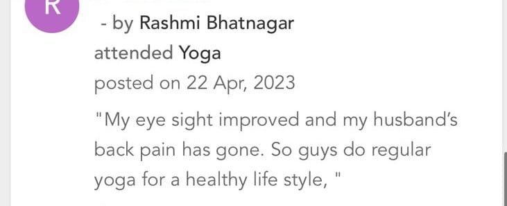 Rashmi Bhatnagar testimonial
