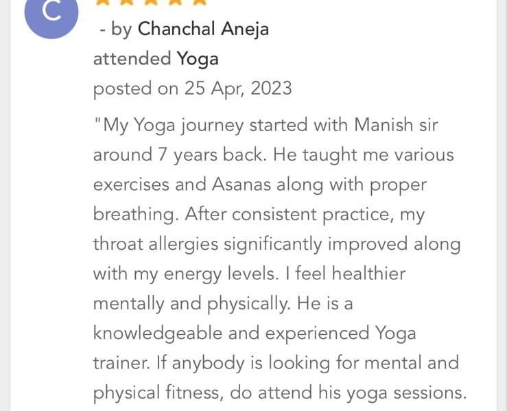 Chanchal Aneja testimonial
