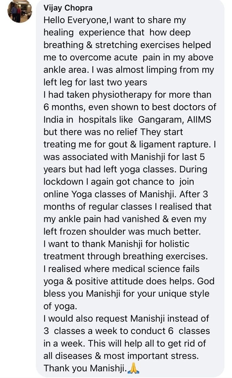 Vijay Chopra testimonial