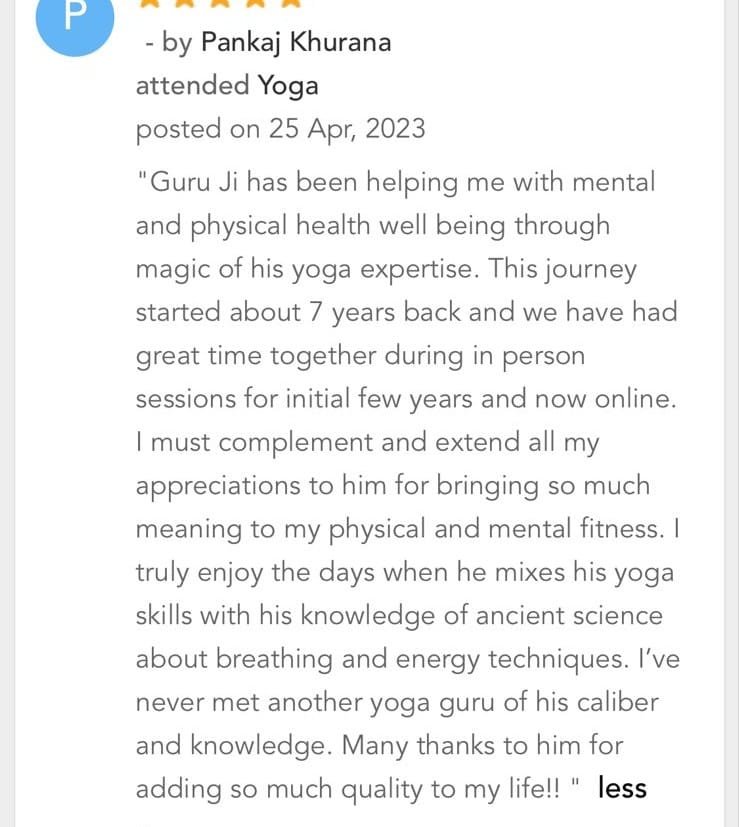 Pankaj Khurana testimonial