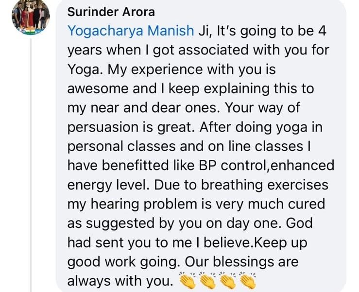 Surinder Arora testimonial